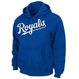 Kansas City Royals Sweatshirt: Royal Blue NX Flock Hooded Fleece Pullover