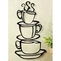 Coffee House Cup Java Silhouette Wall Art Metal Mug