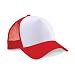 Beechfield Half Mesh Trucker Cap, rot/weiß