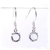 pewterhooter boucles d'oreilles de cristal sur Argent 925 crochets avec boîte-cadeau. Faite avec le cristal Swarovski.