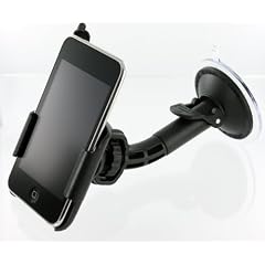HR - Richter KFZ Halterung vibrationsfrei f�r Apple iPod Touch 3. + 2. Generation 3G 2G, 1. Generation 1G, 360� drehbar, neigbar, schwenkbar - Autohalterung, Auto Halter, Befestigung + Schl�sselband