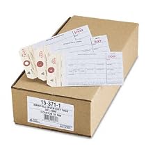 Avery Manifold Inventory Tags, Unstrung, Manila, Numbered 501-1000, 6.25 x 3.12-Inches, Box of 500 (15371)