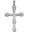 Platinum Cross Pendant - 44.00x31.50mm