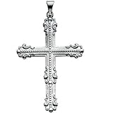 Platinum Cross Pendant - 44.00x31.50mm