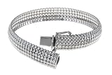 14K White Gold Fancy Diamond Cut Bracelet