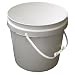 Vestil PAIL-2-PWP Plastic Open Head Pail with Handle, 2 gallon Capacity, White, Case of 300