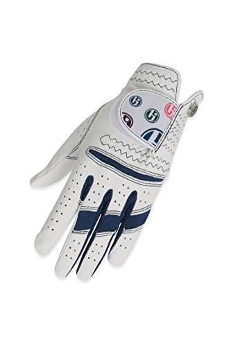 HJ Glove Women's Navy Daisy Golf Glove, Medium, Left Hand