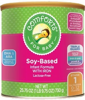 Comforts For Baby Lactose Free Brand Soy-Based Powder Infant Formula With Iron, DHA and ARA