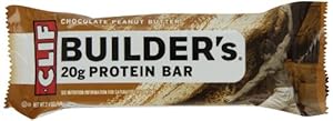 Clif Bar Builder's Bar, Chocolate Peanut Butter, 2.4-Ounce Bars, 12 Count