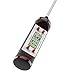 QPAU Food Thermometer Digital 304 Stainless Anti-Corrosion Cooking Thermometer with LCD Screen, Long Probe Best for Food, Meat, Milk, Liquids, Grill, BBQ, and Bath Water