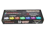 Diamond Pod 7 Color Led Accent Light Kit Universal Motorcycle LED Light Kit Fits Harleys, Cruisers, Choppers, Honda cbr, Kawasaki, Yamaha, Suzuki, Custom Motorcycle Engine LED Neon Light Kit with 2x Wireless Remote LED Glow Kits Diamond-Pod Light Kit