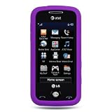 Premium Purple Soft Gel Silicone Skin Case Cover for LG Prime GS390