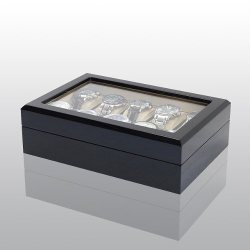 Modalo Uhrenbox f&uuml;r 10 Uhren schwarz 6101 Preisvergleich