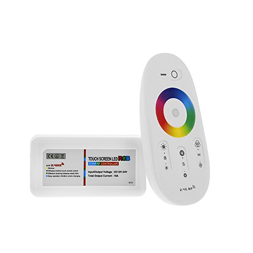 SmartLedTech Smartphone or Tablet WiFi Compatible RGB Controller w/ RF Touch Color Remote - Dynamic Color-Changing Modes
