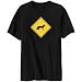 T-Shirt Black  Sign White German Shepherd Dog  - Crossing Sign Dog