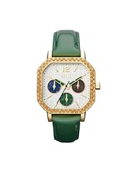 Relic by Fossil Auburn Gold Tone Green Leather Womens Watch ZR15684
