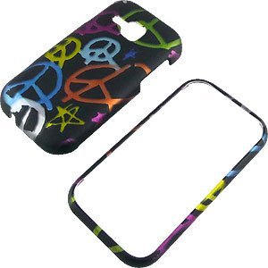 Handy Colorful Peace Signs Black Protector Case 