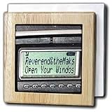 Jos Fauxtographee Realistic - Music Playing on a Car Stereo Called open your Windows by Reverend and the Macks - Tile Napkin Holders