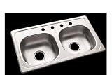 Sterling 14619-4-NA Double Bowl Speciality Sink 6 Deep Stainless Steel