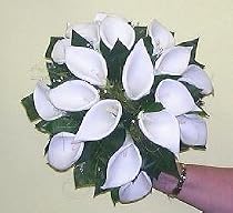 Silk Wedding Flowers White Silk Cala Lily Brides bouquet