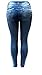 Juniors Womens High Waist Stretch Blue Denim Distressed Jeans Ripped Pants K273