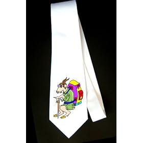 Party Decoration Necktie with goat, prospector, prospecting, animal, hiking