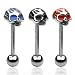 Crazy Flames Skull Barbell