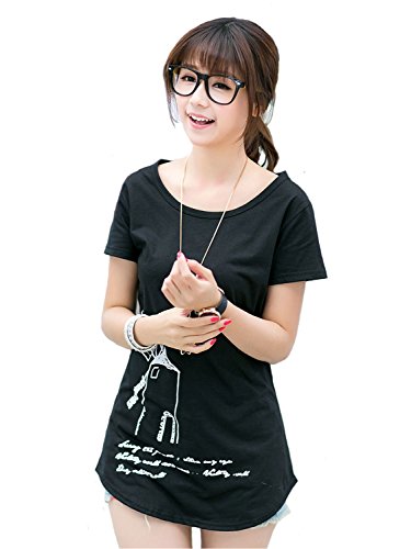 【MIKA&MAYA】 半袖 Tシャツ カットソー レディース ウェア Aライン 女性 服 プリント