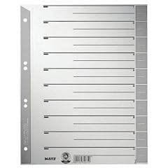 Esselte Leitz 16520085 Trennblatt, A4, Karton, farbig bedruckt, grau