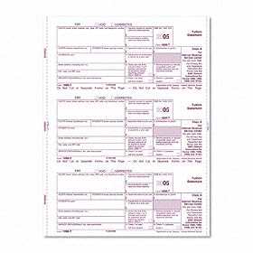 TOPS 2298TM Irs Approved 1098T Tax Forms For Dot Matrix Printers, 2,000 Form Sets/Carton