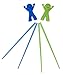 Happy Kids Hinged Chopsticks - Set of 2 Colors Value Pack! (Blue+Green)