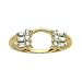 10K Yellow Gold 1/3 ct. Round and Baguette Cut Diamond Wrap
