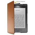 Custodia Amazon in pelle con luce per Kindle, colore: Marrone chiaro (adatta solo per Kindle)