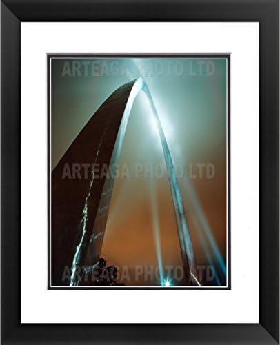 St. Louis Gateway Arch in the Fog - Arteaga Photos - 24"x28" Framed Double Matted Print