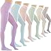Women's 80 Denier Semi Opaque Solid Color Footed Pantyhose Tights 2Pair or 6Pair