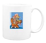 Mug with ham, cat, animal, food, feline, sausage, mammal by SHOPZEUS.COM