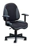 IMAGE OF Executive Black Leather & Mesh Fabric Office Chair