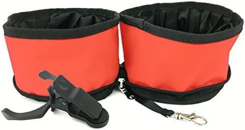 Sir Wag Collapsible Dog Bowls 2 Pack and Pet Selfie Clip - Folds Flat - 3 Item Bundle