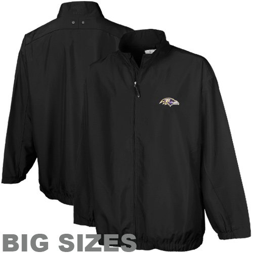 Cutter & Buck Baltimore Ravens Black Astute Big Sizes Performance Full Zip Windshirt (XXX-Large)