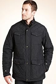 Big & Tall Funnel Neck Quilted Jacket