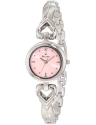 Bulova Womens 96P136 Open Heart Bracelet Watch