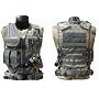 Tactical Crossdraw Vest w/Pistol Belt--BLACK
