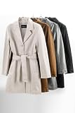 metrostyle Belted Leather Coat