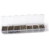 AlphaAcc 1510 Antique Bronzed Jump Rings 4mm to 9mm with Plastic Container