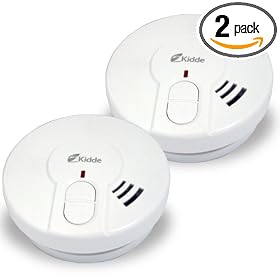 Kidde 0946 Compact Smoke Alarm with Built in Hush Button, 2-Pack