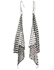 Steve Madden Tow-Tone Double Mesh Drop Earrings