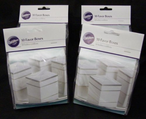 Lot of 40 Wilton Silver Edge Wedding Favor Boxes New