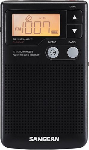 Sangean DT200VX AM/FM/TV Portable Pocket-Size Radio