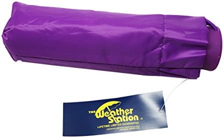 The Weather Station Vinyl Flat Manual Umbrella w/Standard Coverage and Button Snap Closure, Colors May Vary, 1 Pack