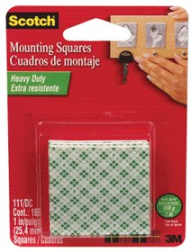 Scotch Foam Mounting Square 2x2in Permanent 111-LRG Pack Of 6